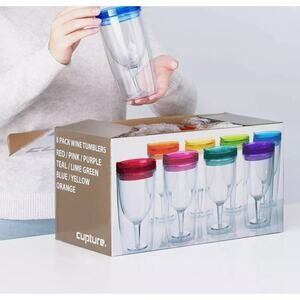 NEW IN BOX! Capture Insulated Wine Tumbler Cup-10 oz 8 Pack